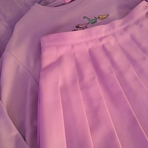 American Apparel Grape Pastel Purple Tennis Skirt